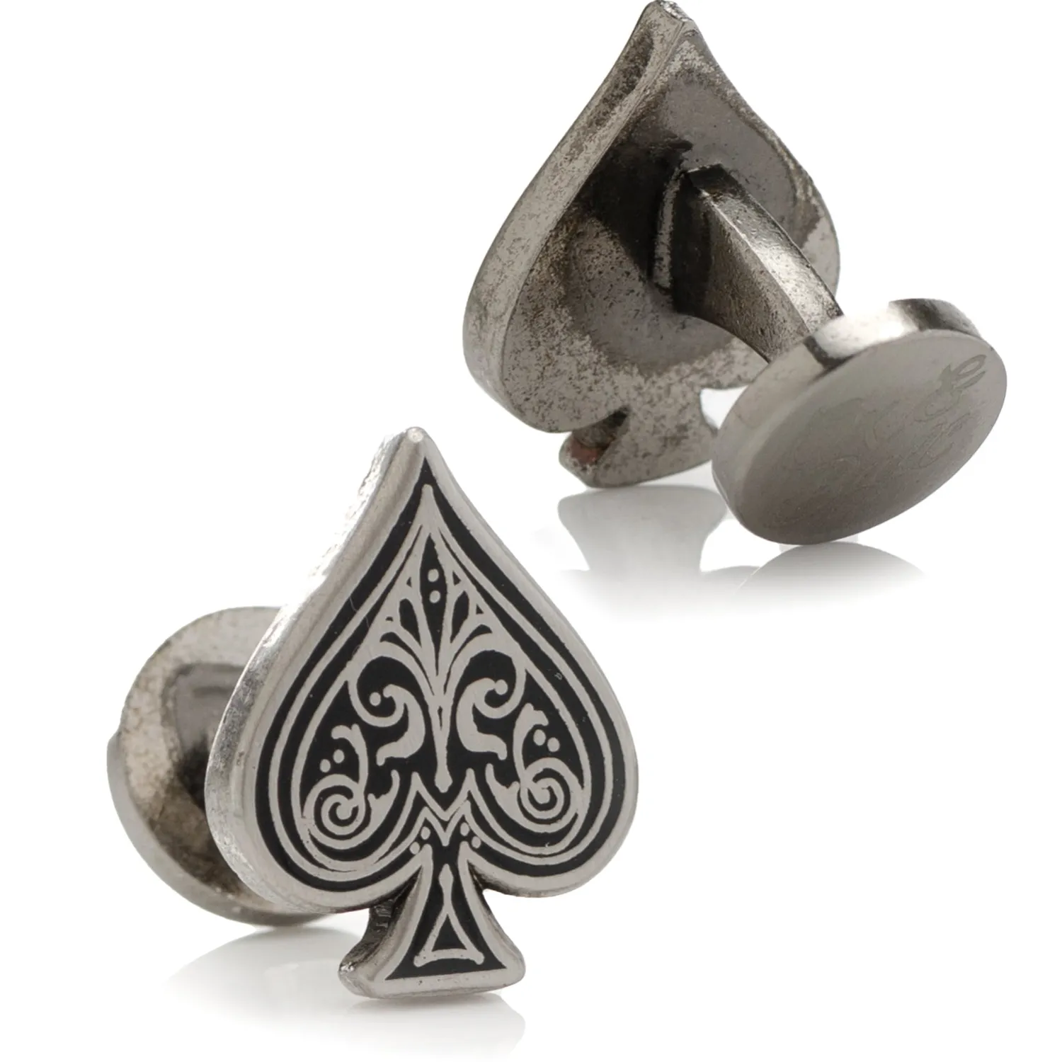 Store Ace of Spades Antique Silver Cufflinks Luxury Cufflinks | Hobbies & Interests Cufflinks