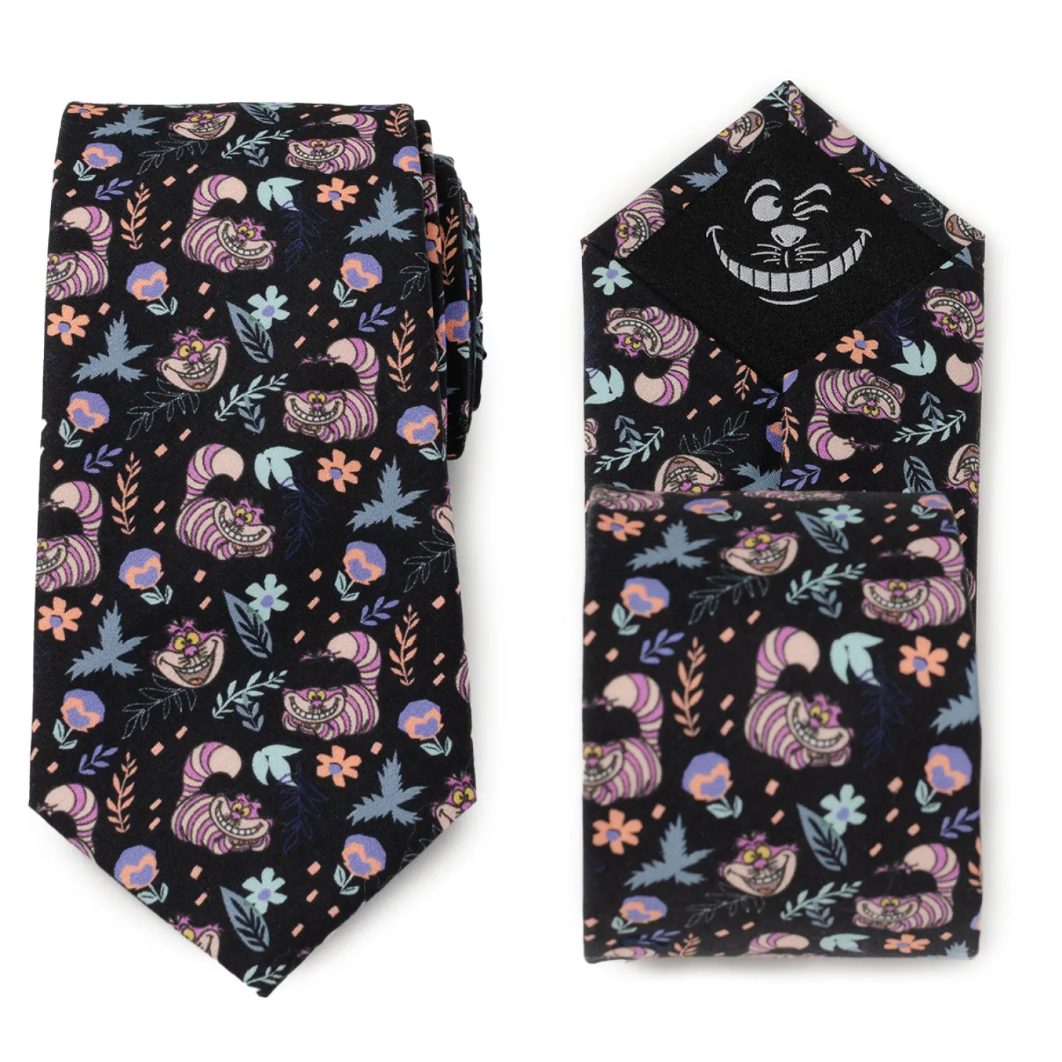 New Alice in Wonderland Cheshire Cat Black Men's Tie Disney Ties