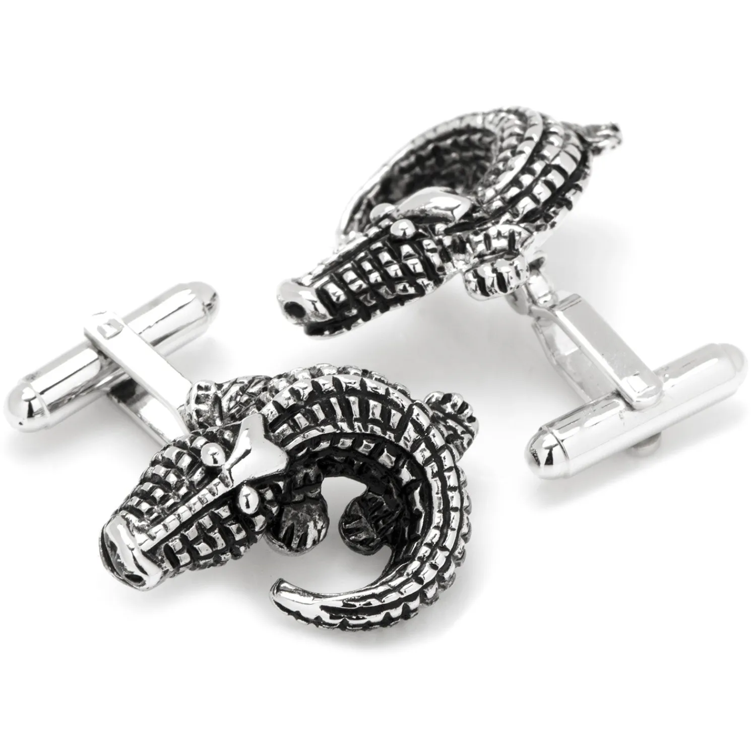 Store Antiqued Gator Cuffinks Luxury Cufflinks | Hobbies & Interests Cufflinks