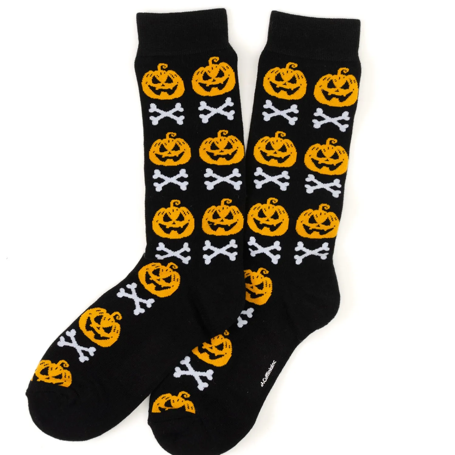 Sale Bad To The Bone Pumpkin Black Men's Socks Socks | Hobbies & Interests Cufflinks