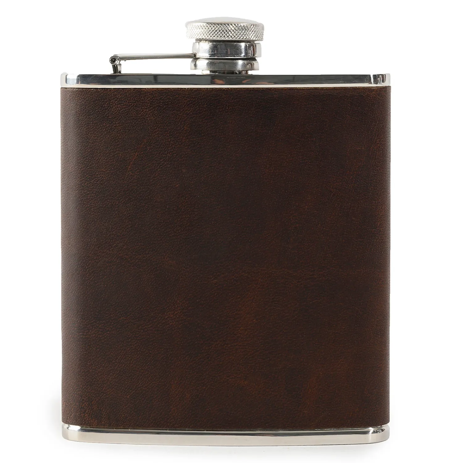 Clearance Baldwin Oak Leather-Wrapped Flask Leather Goods | Barware