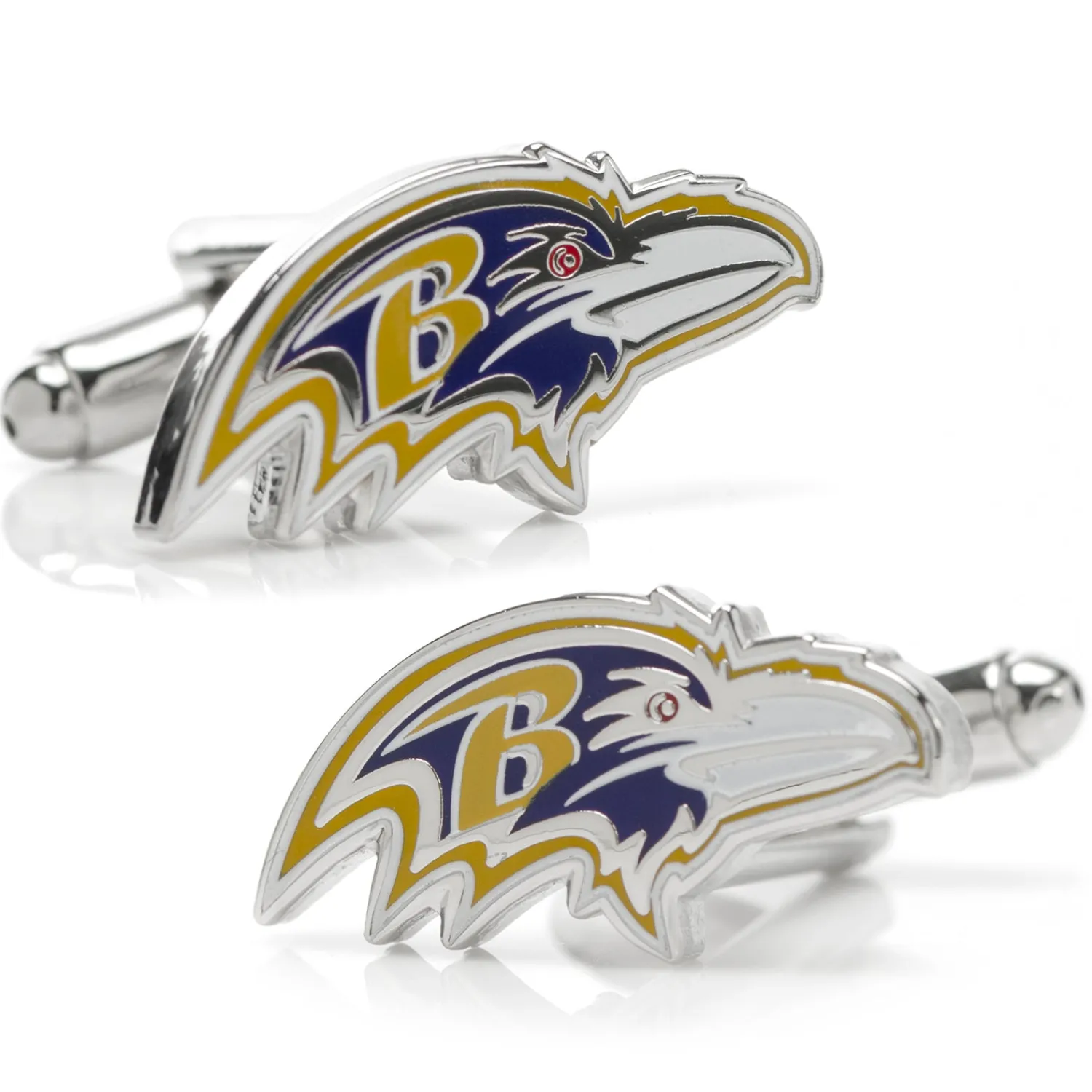 Clearance Baltimore Ravens Head Cufflinks Luxury Cufflinks | Sports Cufflinks