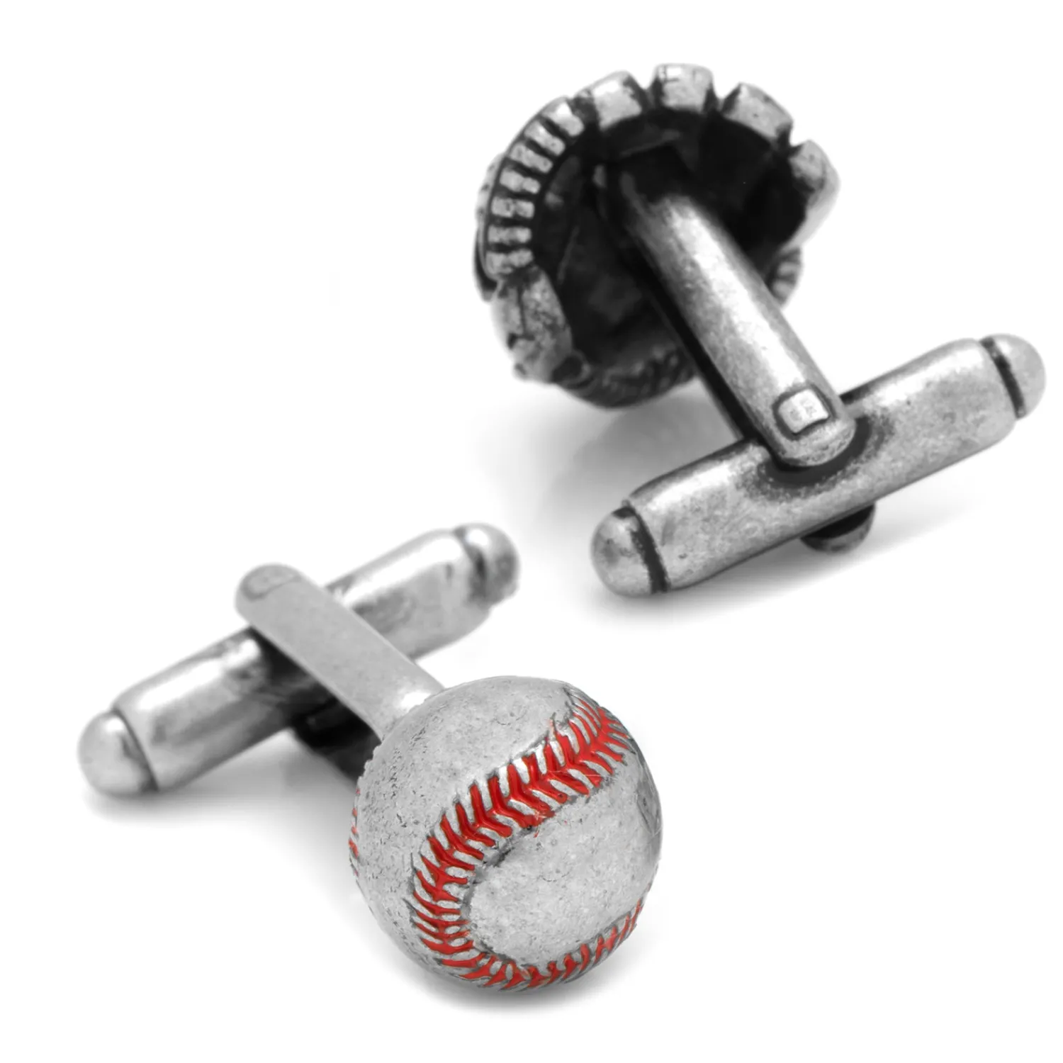 Best Baseball and Glove Antique Silver Cufflinks Luxury Cufflinks | Hobbies & Interests Cufflinks