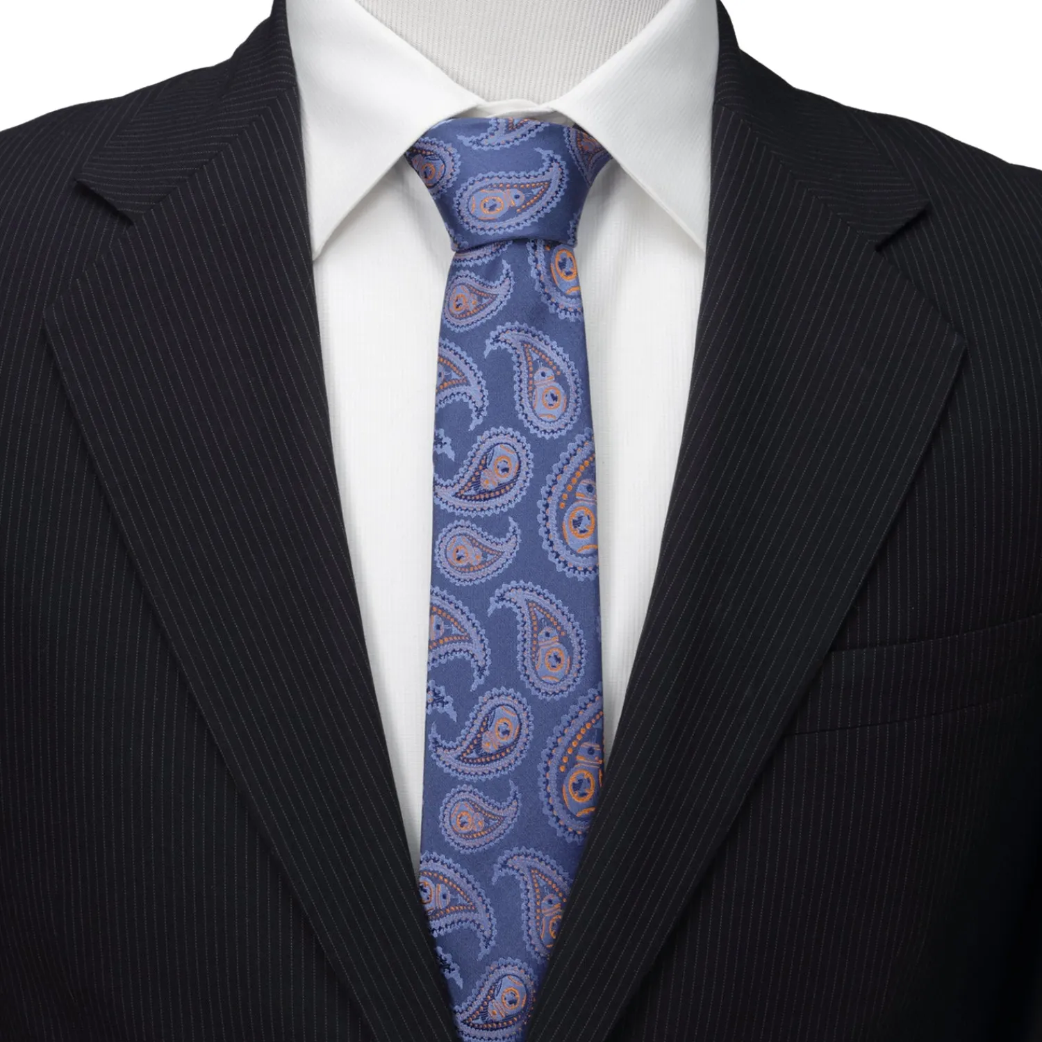 Store BB-8 Blue Paisley Tie Star Wars Ties