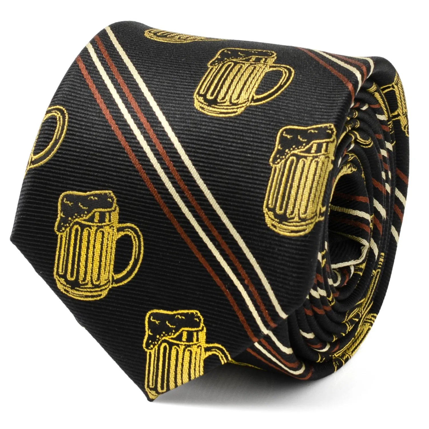 Discount Beer Aficionado Black Striped Mens Tie Classic Ties | Hobbies & Interests Cufflinks