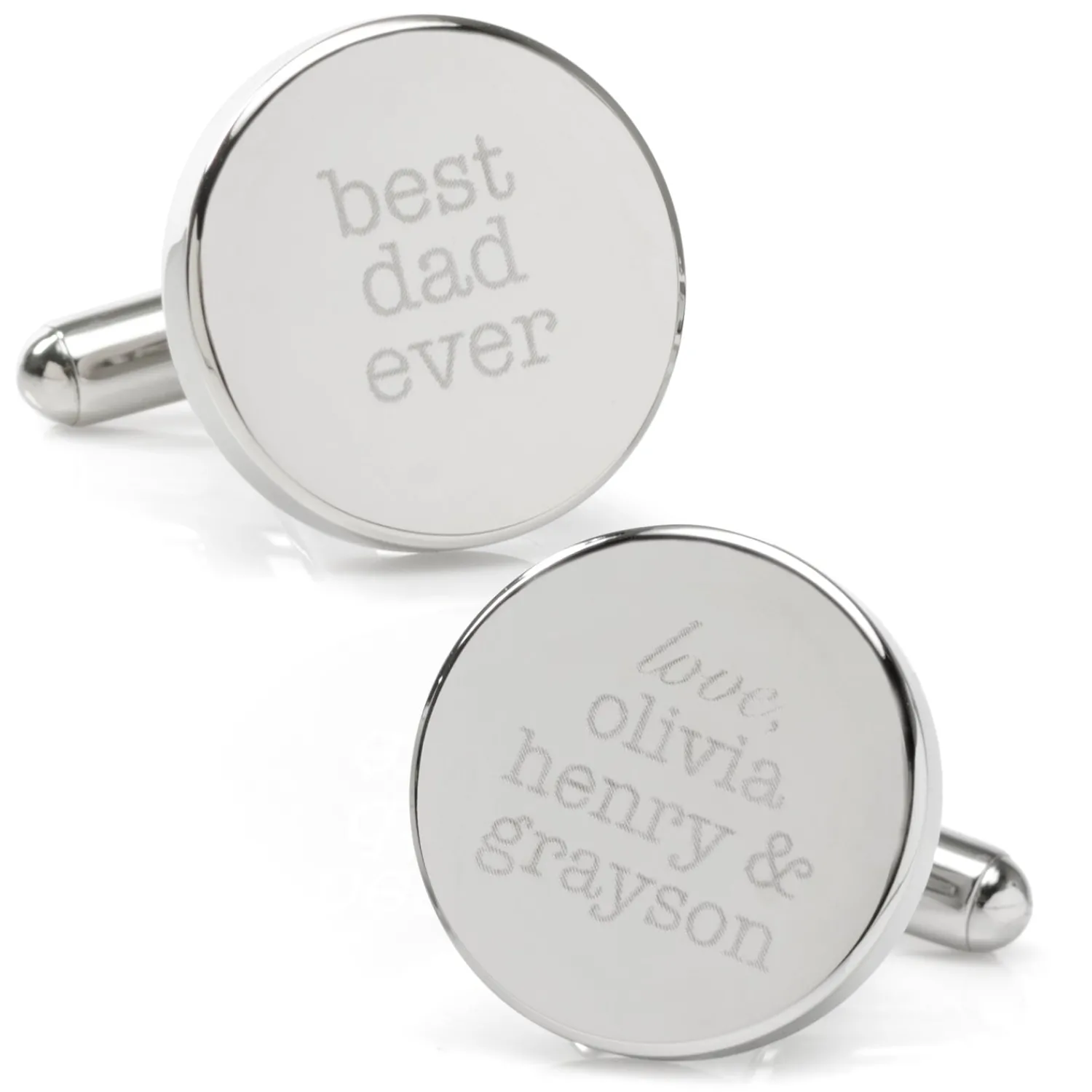 Sale Best Dad Ever Engravable Cufflinks Luxury Cufflinks | Hobbies & Interests Cufflinks