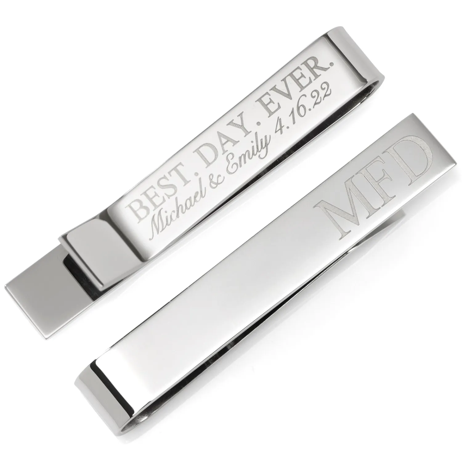 Clearance Best Day Ever Engravable Tie Bar Engravable Tie Bars | Classic Tie Bars