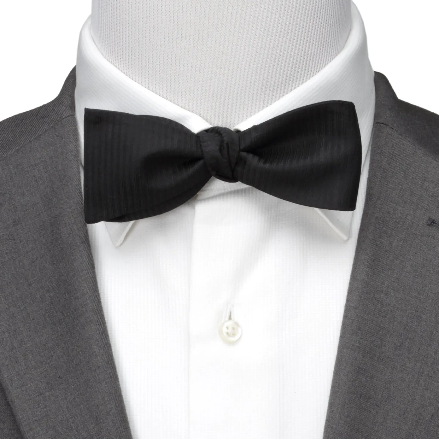 Cheap Black Formal Pinstripe Silk Bow Tie Classic Ties | Bow Ties