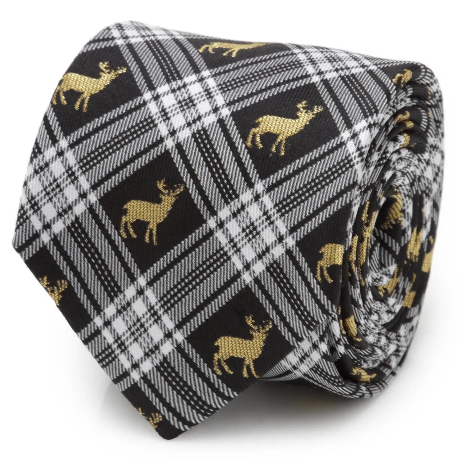 New Black Plaid Stag Men's Tie Classic Ties | Hobbies & Interests Cufflinks