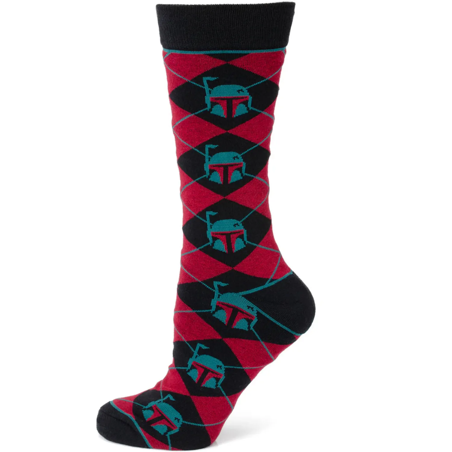 Hot Boba Fett Maroon Argyle Gift Set Socks