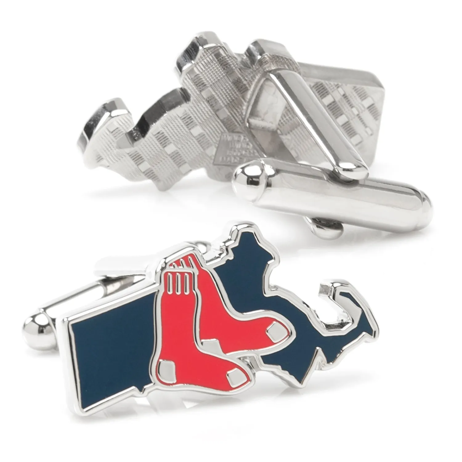 Clearance Boston Red Sox State Shaped Cufflinks Luxury Cufflinks | Sports Cufflinks