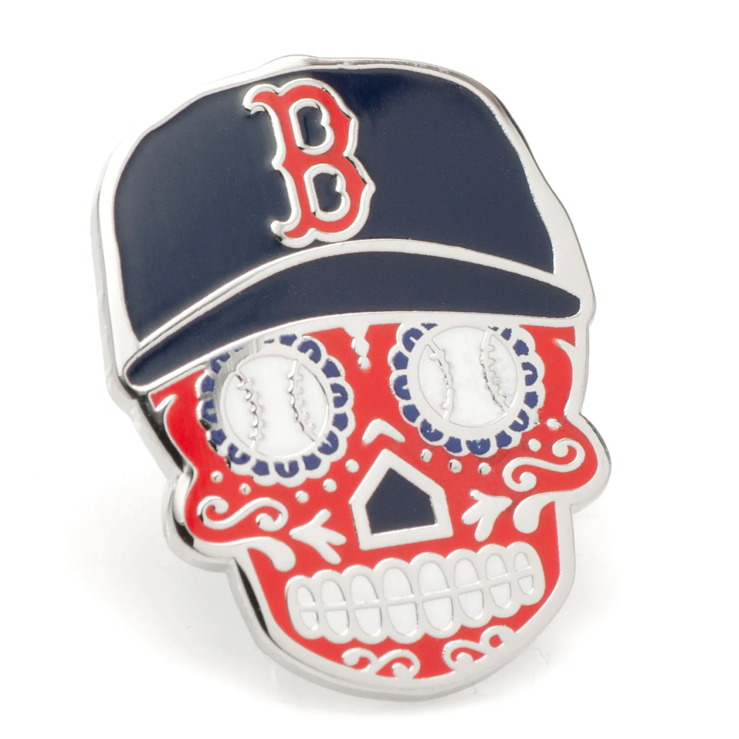 Outlet Boston Red Sox Sugar Skull Lapel Pin Lapel Pins