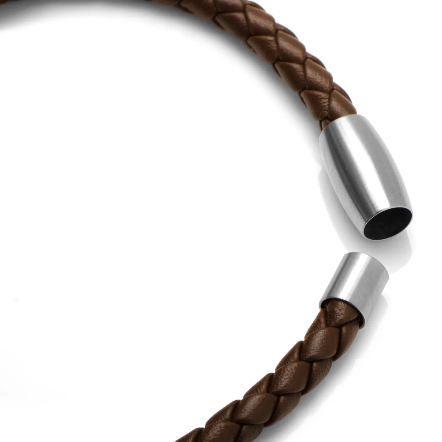 Best Brown Woven Leather Bracelet with Magnetic Closure Leather Goods | Bracelets