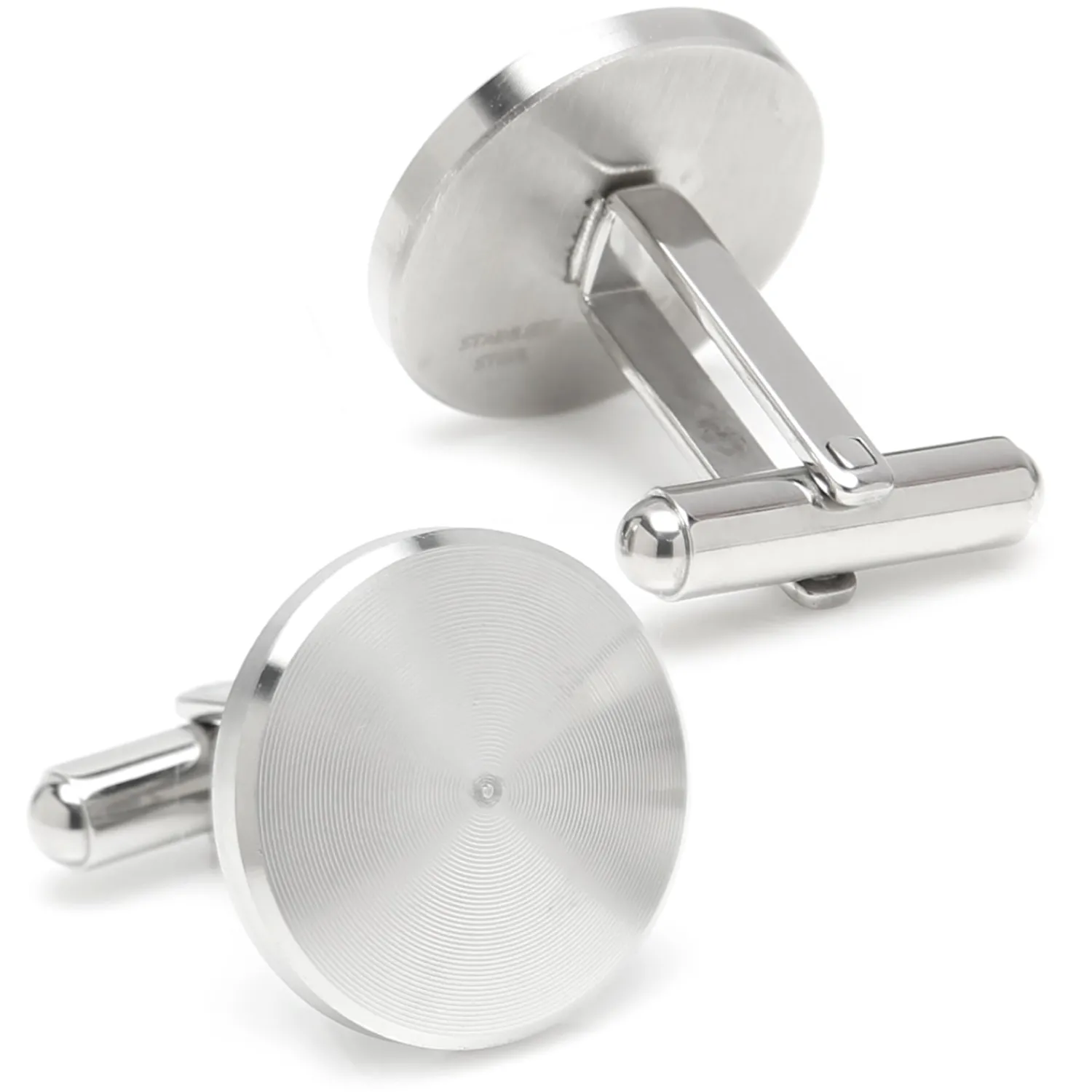 Online Brushed Radial Stainless Steel Cufflinks Luxury Cufflinks | Hobbies & Interests Cufflinks