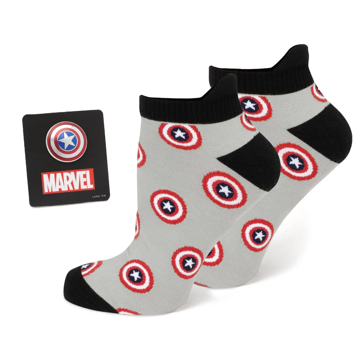 Best Captain America Gray Ankle Gift Set Socks