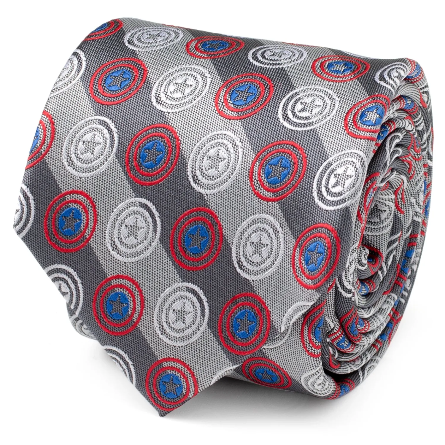 New Captain America Gray Stripe Men's Tie Marvel Ties