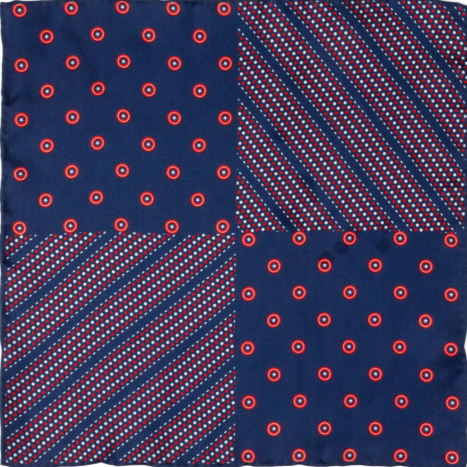 Outlet Captain America Shield Navy Pocket Square Pocket Squares