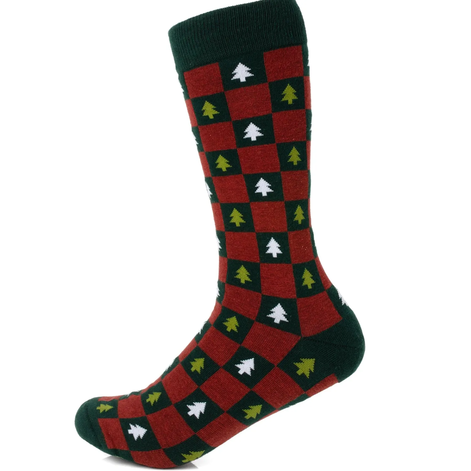 Sale Christmas Tree Red Green Checkered Men's Socks Socks | Hobbies & Interests Cufflinks