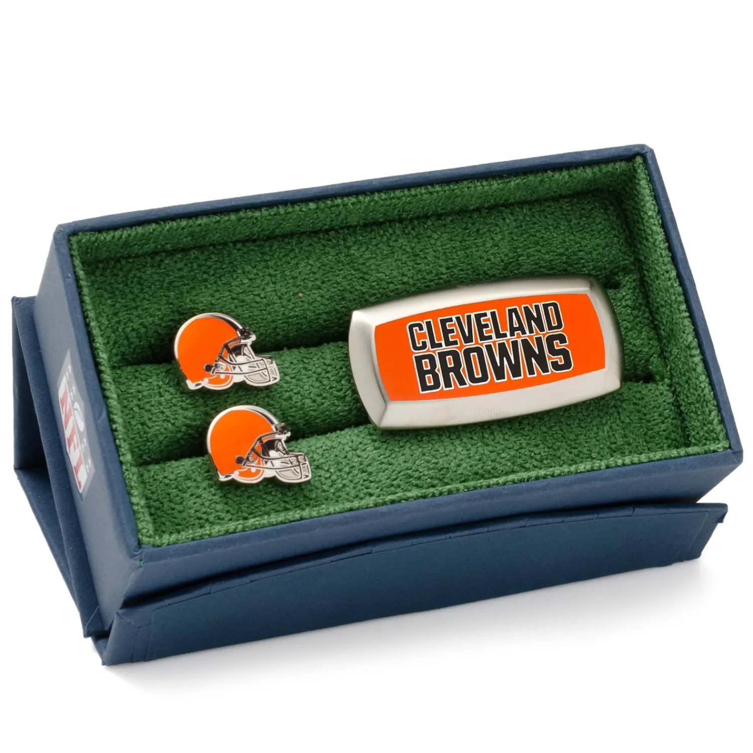 Shop Cleveland Browns Cufflinks and Cushion Money Clip Gift Set Money Clips