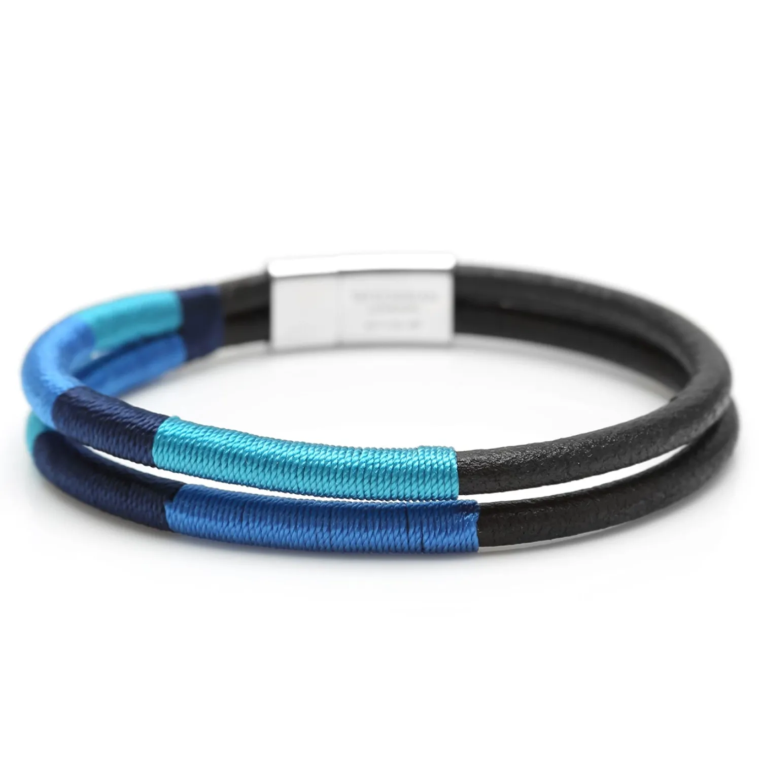 Clearance Cobra Masai Silver Bracelet Blue Tones 18cm Leather Goods | Bracelets