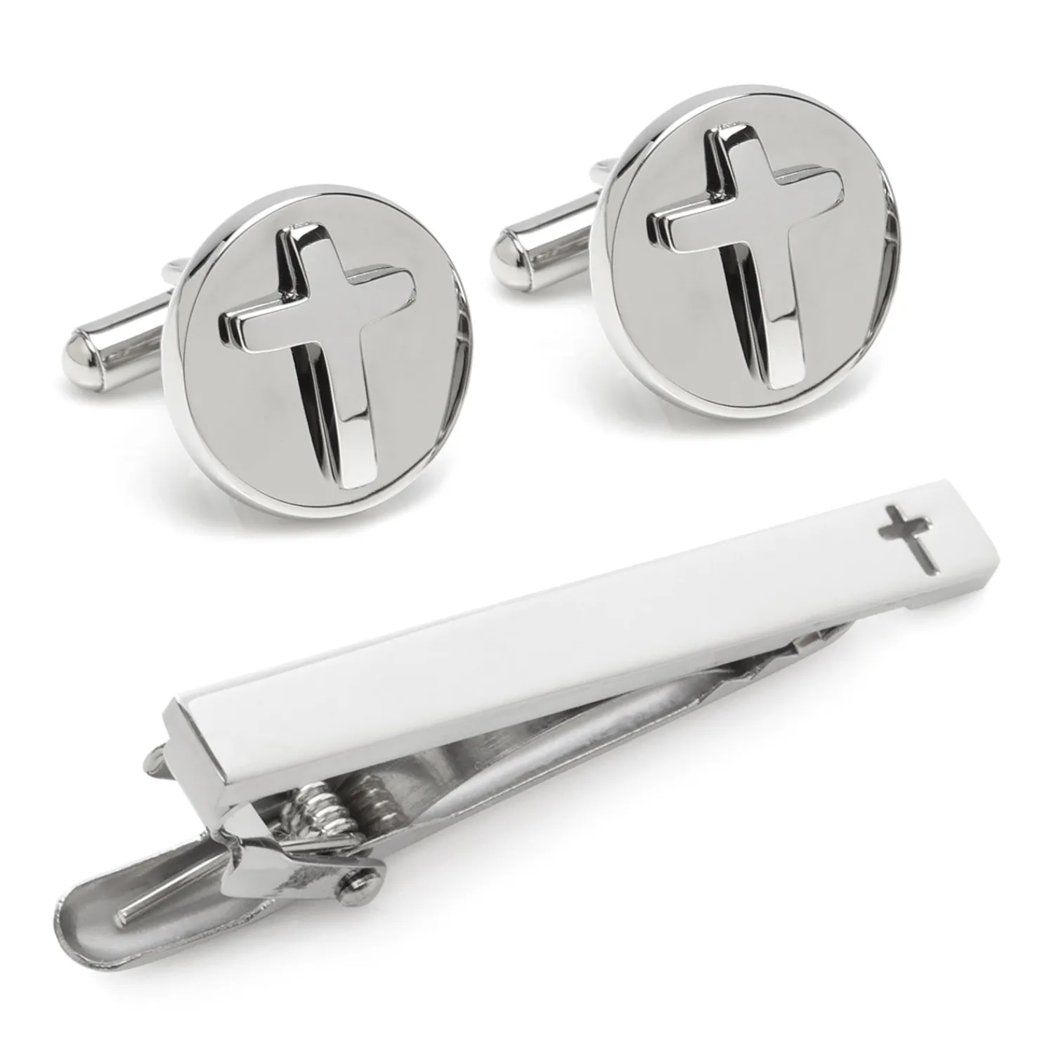 Shop Cross Stainless Steel Cufflinks and Tie Clip Gift Set Hobbies & Interests Cufflinks