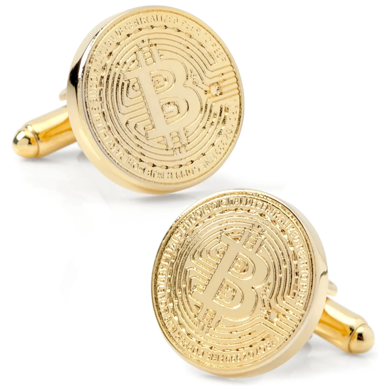 Outlet Crypto Bitcoin Debossed Cufflink Luxury Cufflinks | Hobbies & Interests Cufflinks