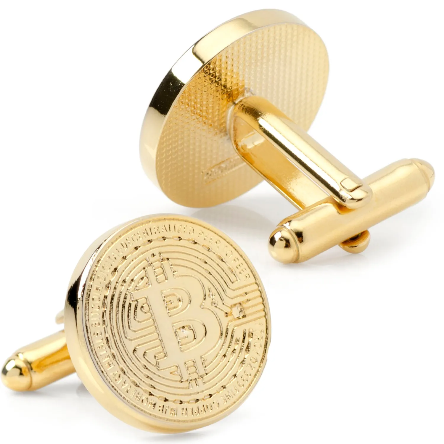 Outlet Crypto Bitcoin Debossed Cufflink Luxury Cufflinks | Hobbies & Interests Cufflinks