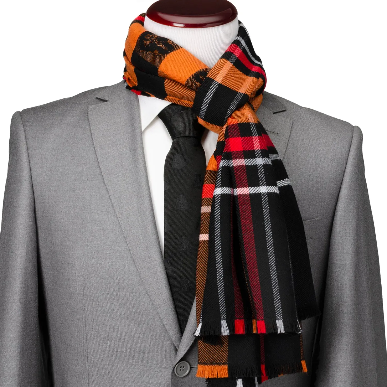 Cheap Darth Vader Black Tartan Scarf Scarves