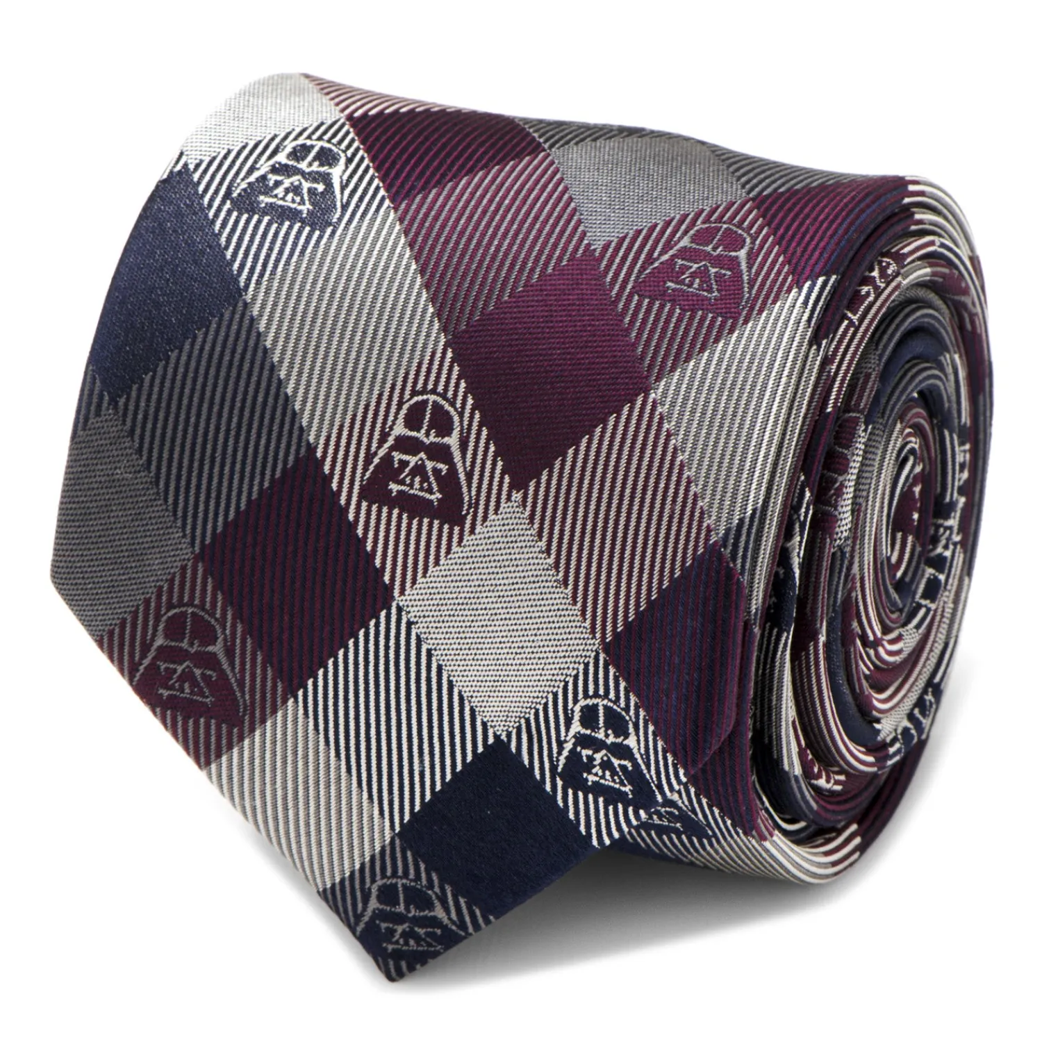 Outlet Darth Vader Plum Modern Plaid Men's Tie Star Wars Ties