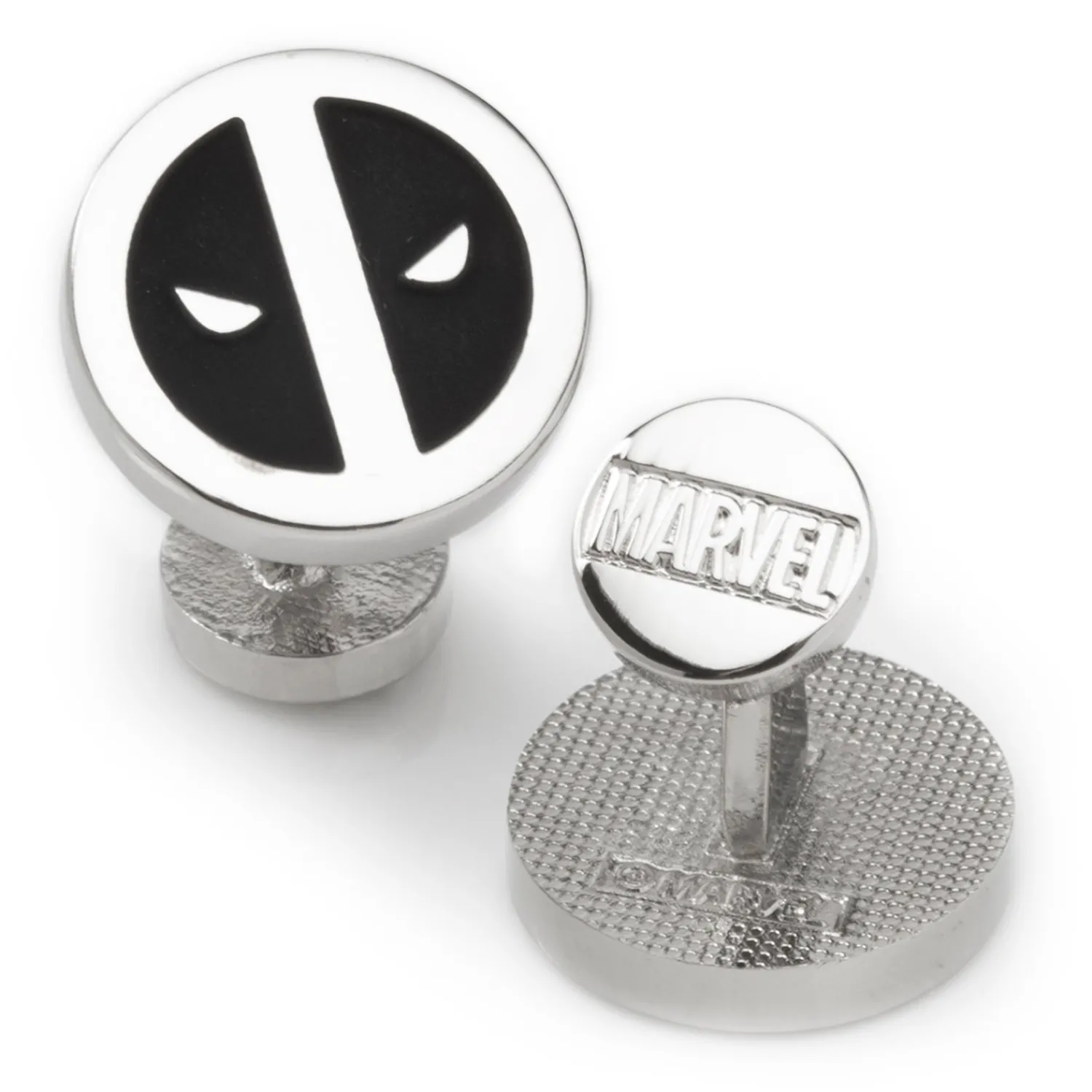 Shop Deadpool Silver Mask Cufflinks Luxury Cufflinks | Movies & Characters Cufflinks