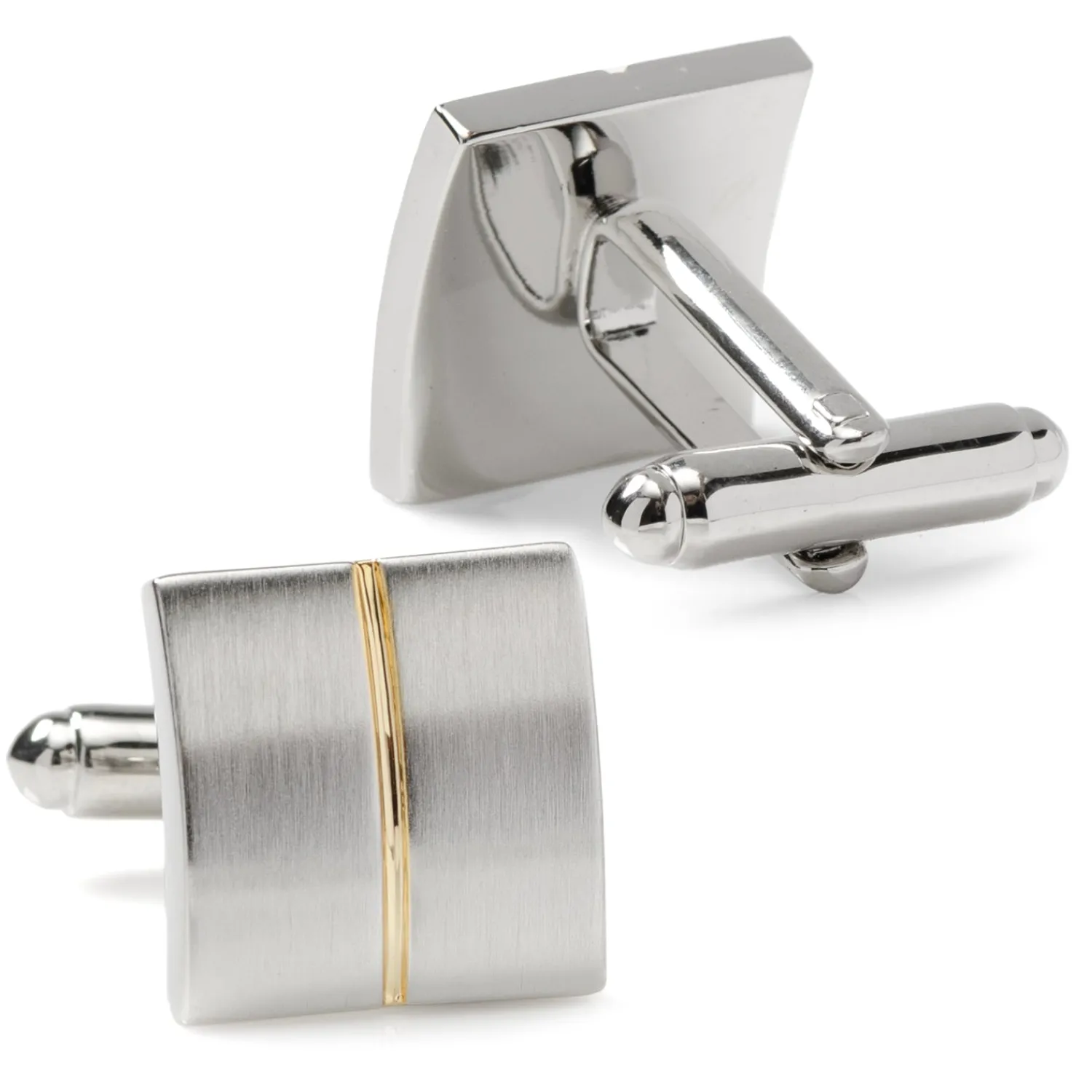 Discount Divided Two Tone Square Cufflinks Hobbies & Interests Cufflinks | Luxury Cufflinks