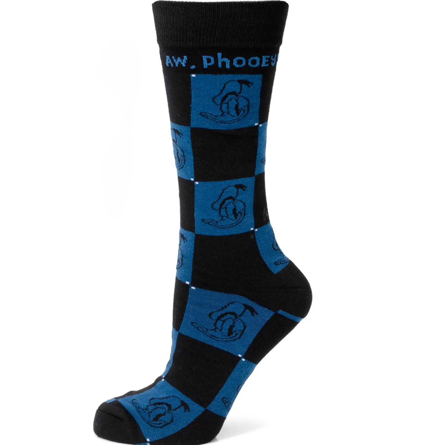 Sale Donald Check Black Sock and Mickey Blue Lapel Pin Gift Set Socks