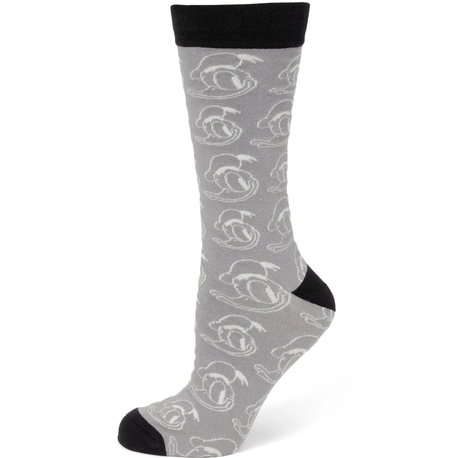 Cheap Donald Patterned Gray Sock and Mickey Blue Lapel Pin Gift Set Socks