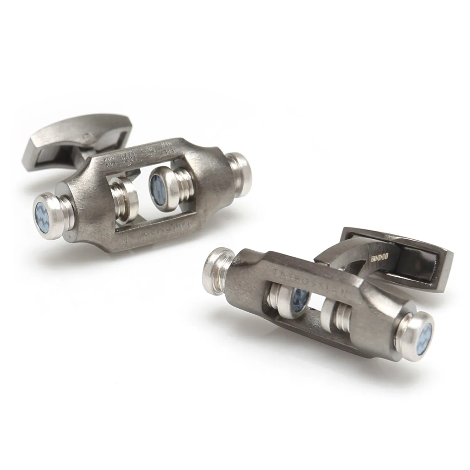 Discount Double Bolt Silver Cufflinks in Black Rhodium Luxury Cufflinks | Hobbies & Interests Cufflinks