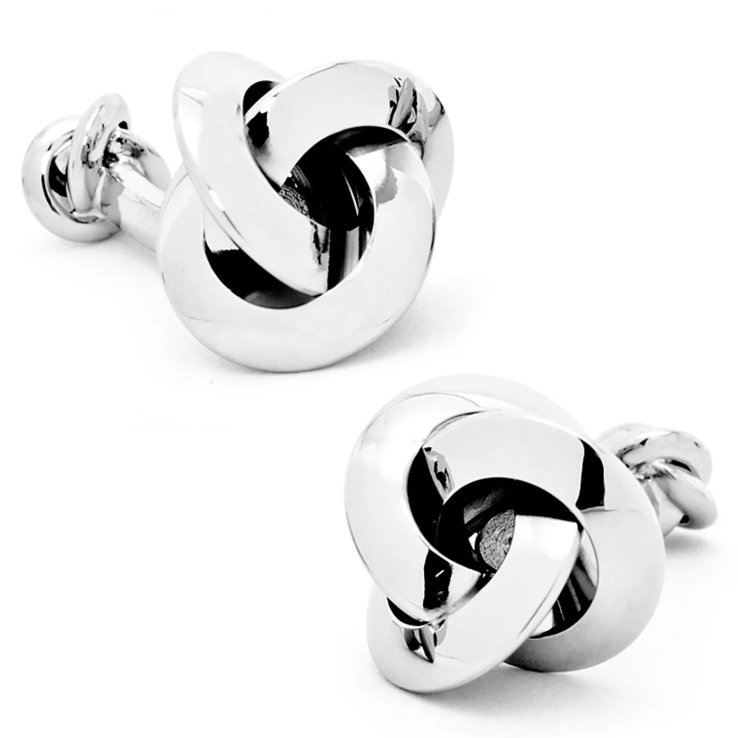 New Double Sided Silver Knot Cufflinks Luxury Cufflinks | Hobbies & Interests Cufflinks