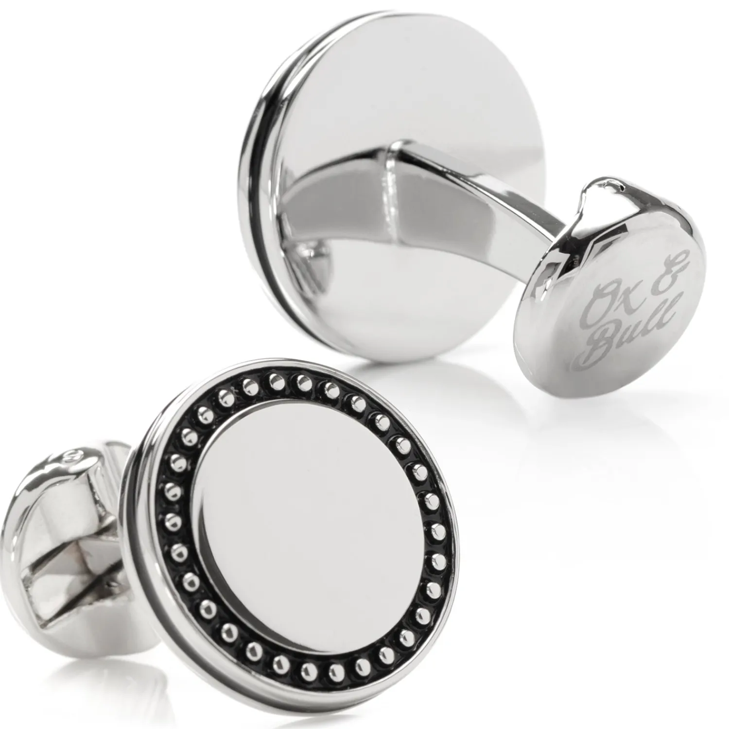 Fashion Engravable Studded Cufflinks Luxury Cufflinks | Hobbies & Interests Cufflinks