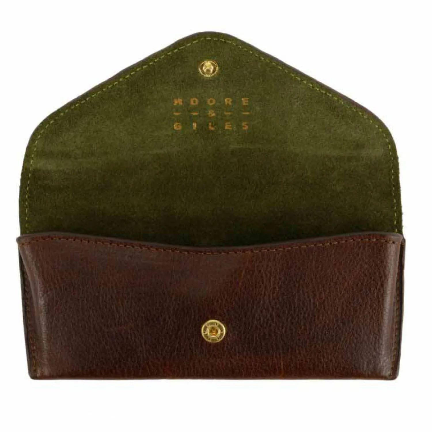 Online Eyeglass Case in Olive Leather Goods