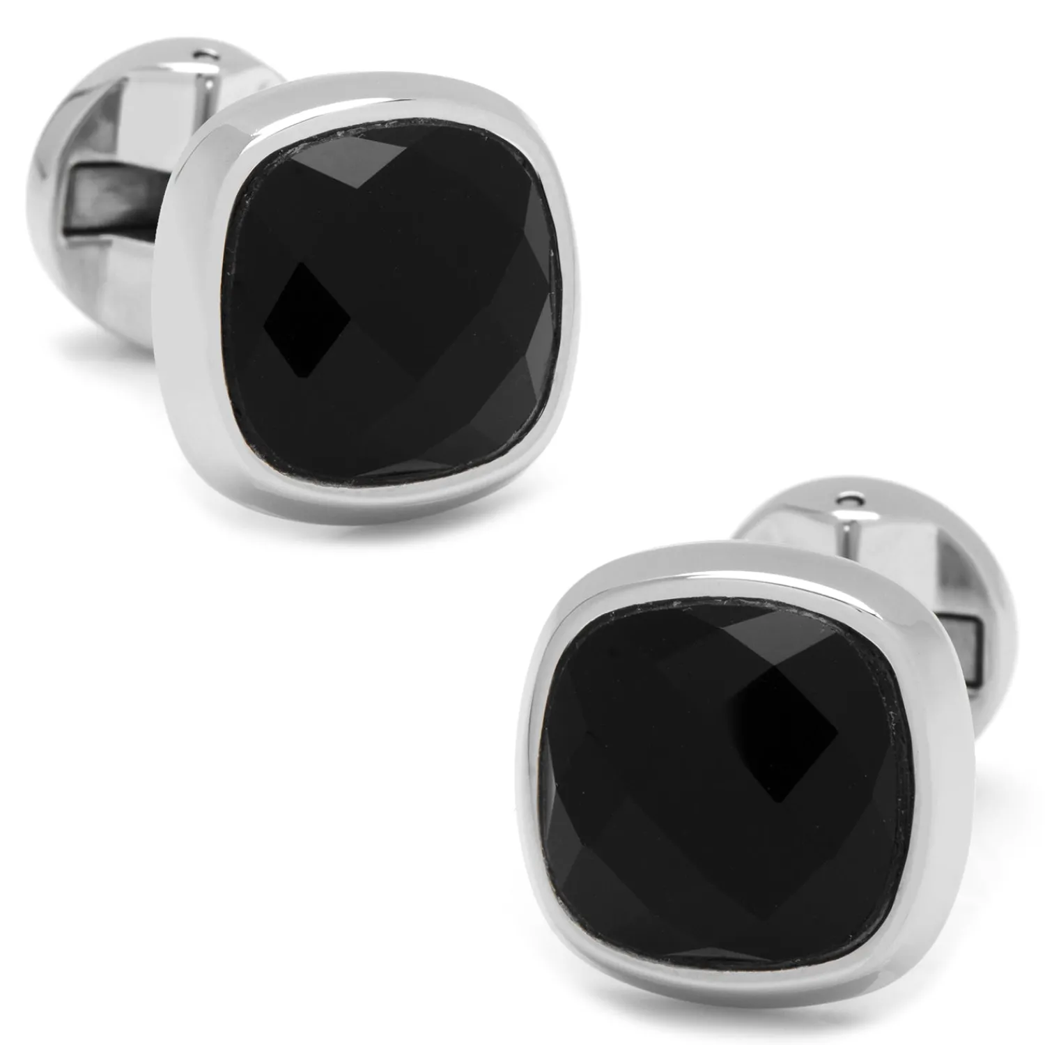 Hot Faceted Onyx Cushion Cufflinks Hobbies & Interests Cufflinks | Luxury Cufflinks