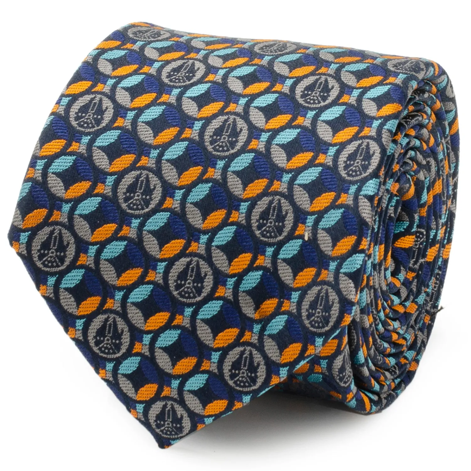 Shop Falcon Motif Navy Blue Men's Tie Star Wars Ties