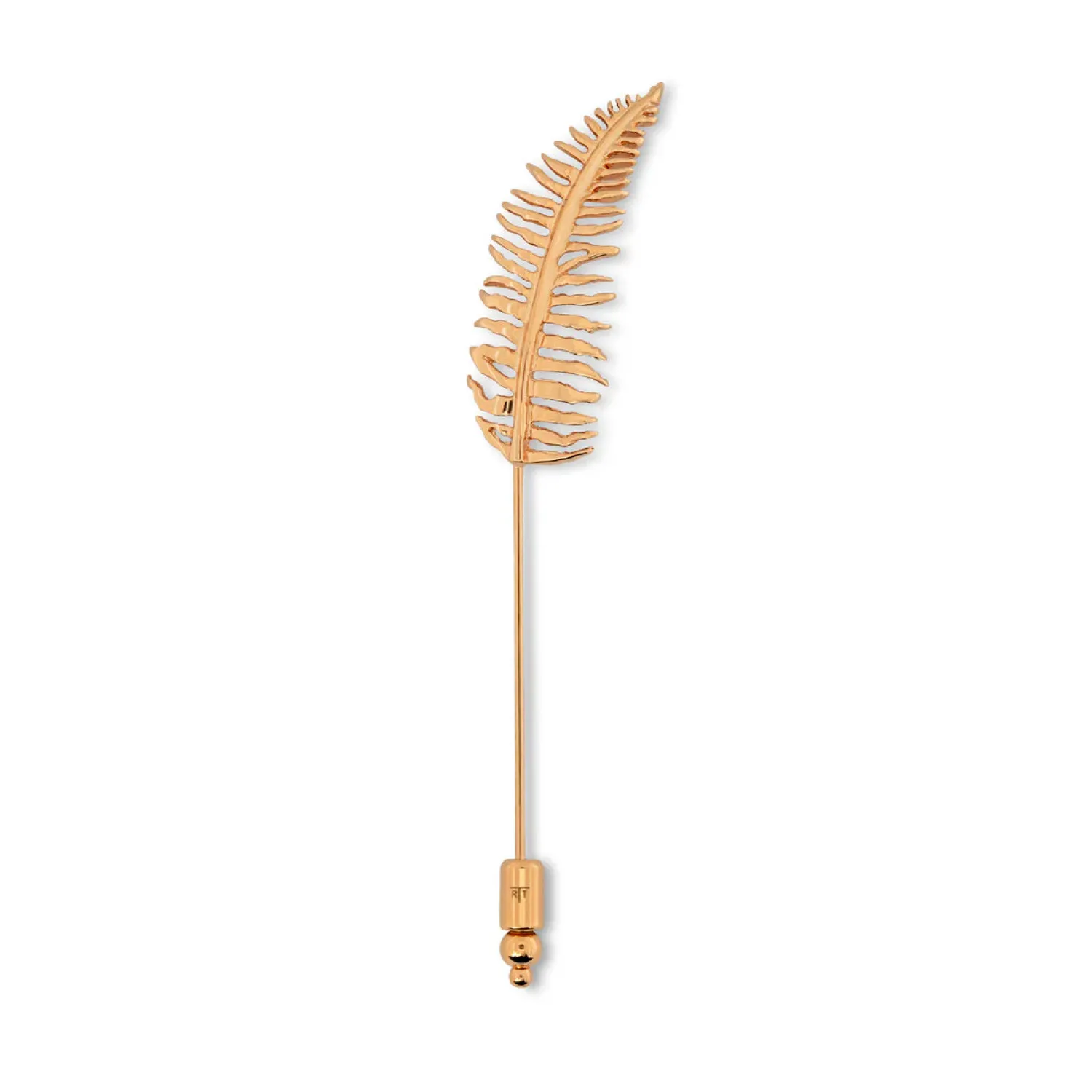 New Fern Lapel Pin In Rose Gold Plating Lapel Pins