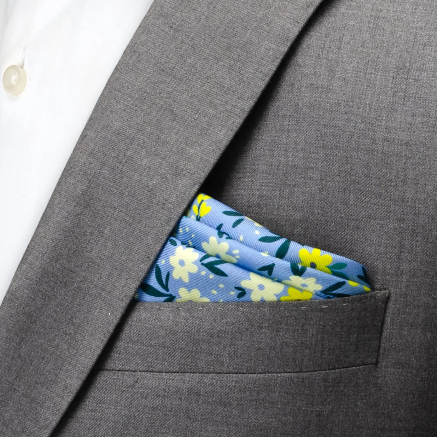 Hot Floral Blue Pocket Square Pocket Squares | Hobbies & Interests Cufflinks