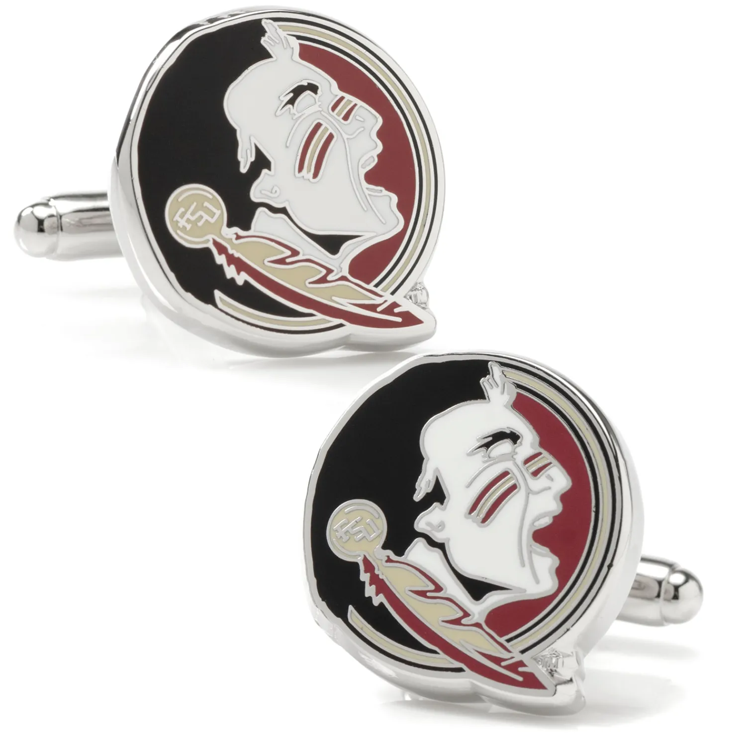 Online Florida State Seminole Head Cufflinks Luxury Cufflinks | Sports Cufflinks