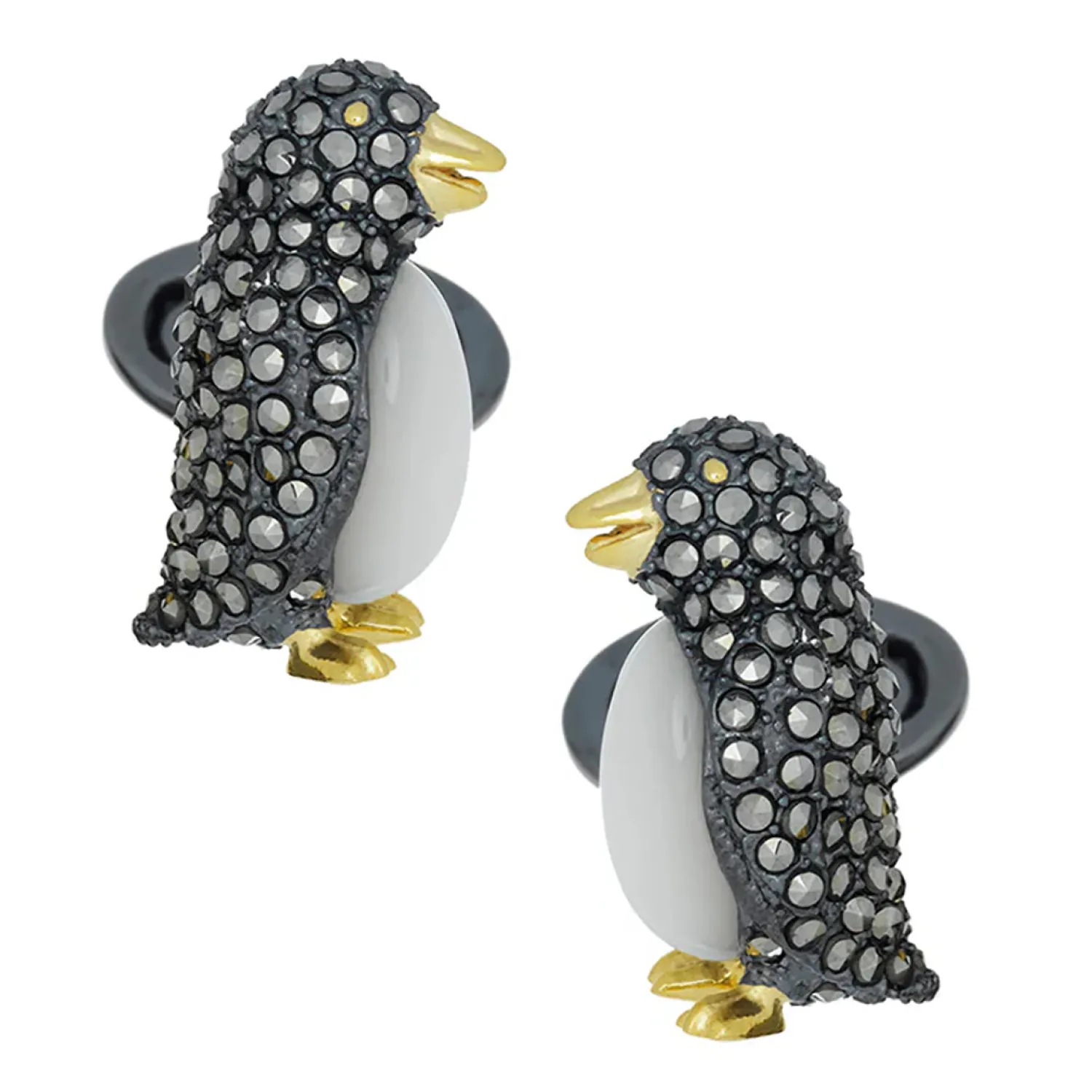 Outlet Gemstone Penguin Cufflinks Luxury Cufflinks | Hobbies & Interests Cufflinks