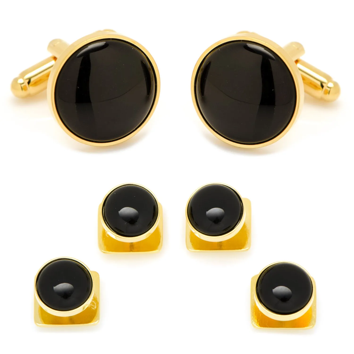 Best Sale Gold and Onyx Stud Set Stud Sets