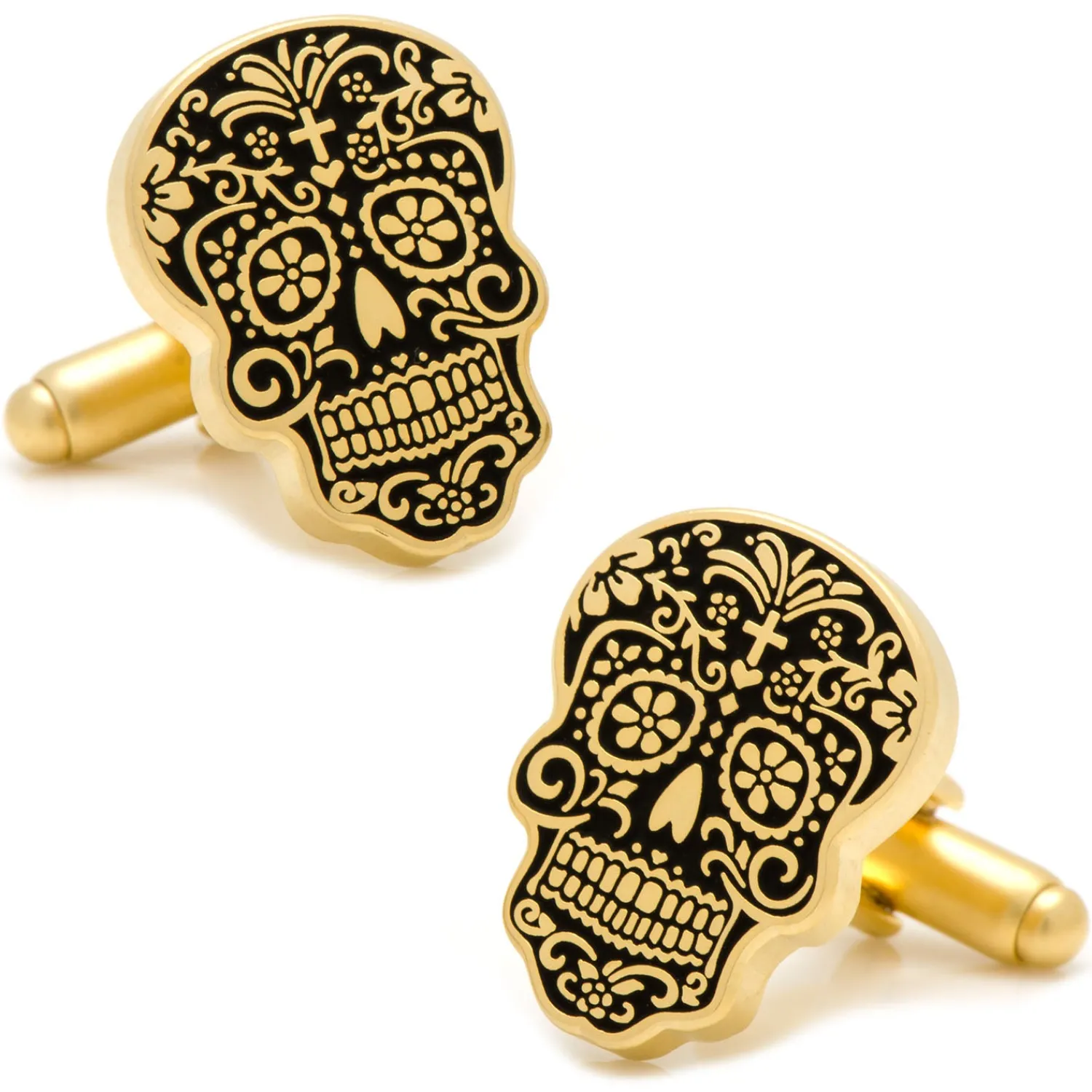 New Gold Day of the Dead Cufflinks Luxury Cufflinks | Hobbies & Interests Cufflinks