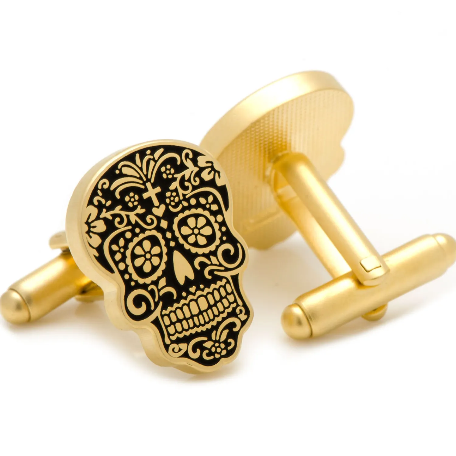 New Gold Day of the Dead Cufflinks Luxury Cufflinks | Hobbies & Interests Cufflinks