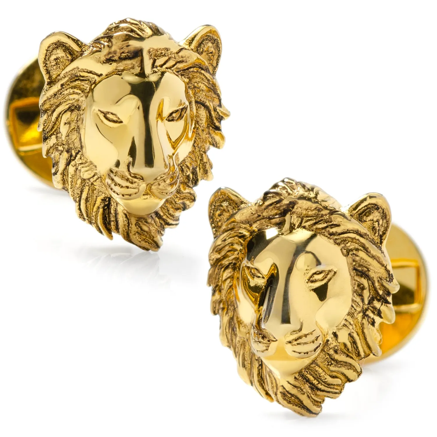 Best Gold Plated Sterling Lion Head Cufflinks Luxury Cufflinks | Hobbies & Interests Cufflinks