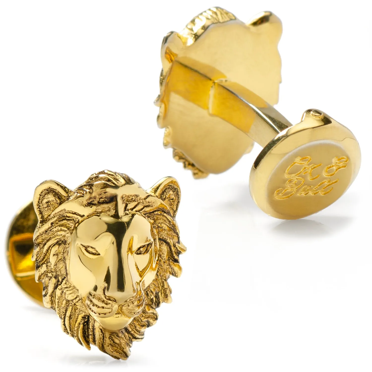 Best Gold Plated Sterling Lion Head Cufflinks Luxury Cufflinks | Hobbies & Interests Cufflinks