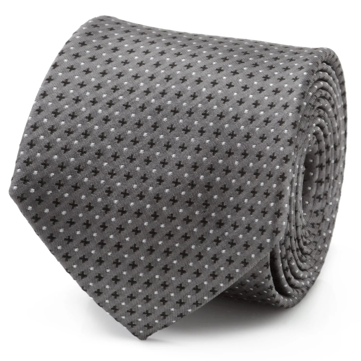 Shop Gray Cross Dot-Men's Tie Classic Ties