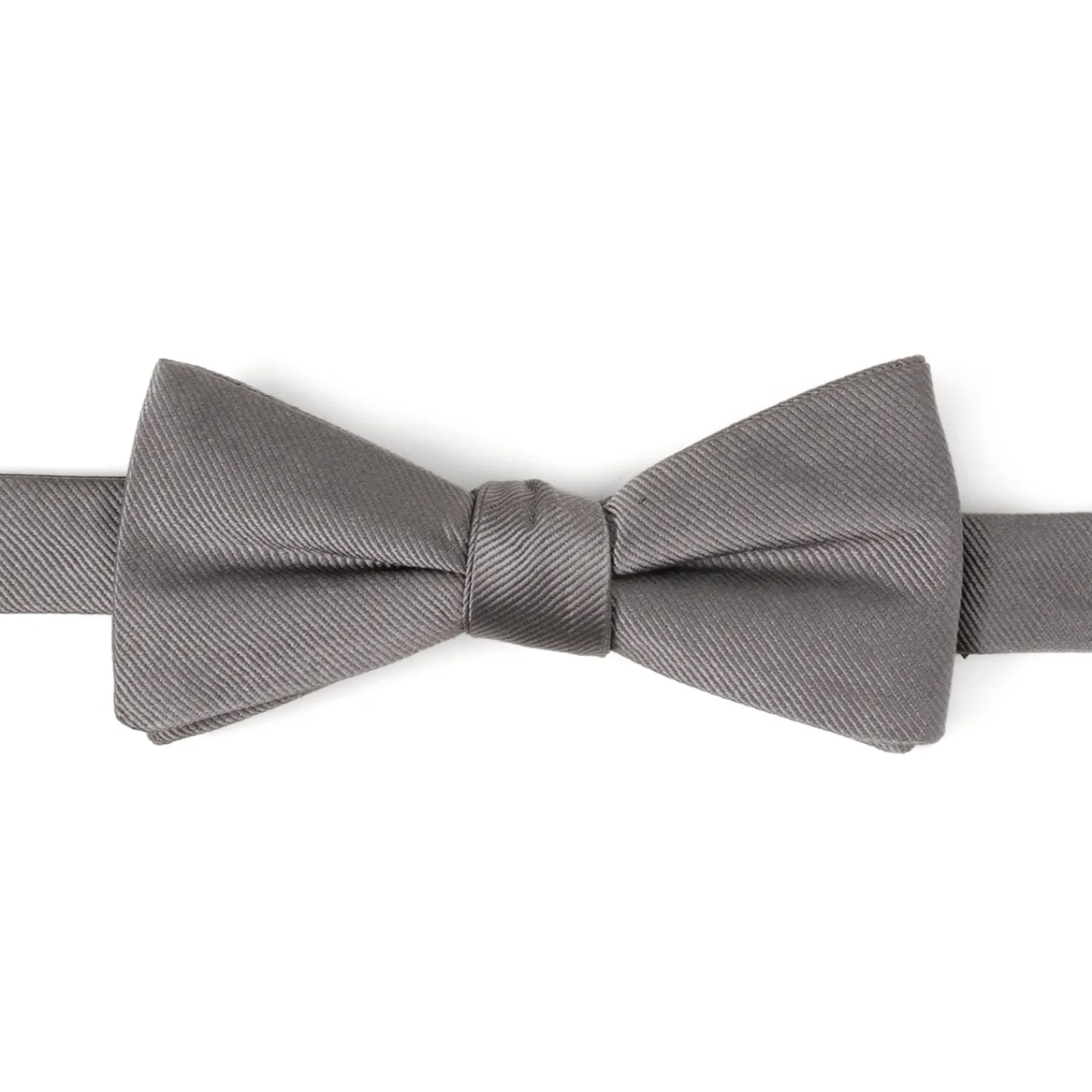 Cheap Gray Silk Bow Pre-Tie Classic Ties | Bow Ties